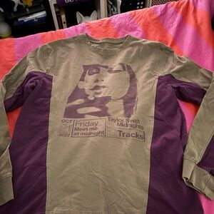 Taylor Swift Olive & Purple 'Midnights' Long Sleeve Graphic Tee